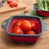 Foldable Retractable Drain Basket, Vegetable Washing Basket, Circular Fruit Tray For Home Living Room, Kitchen Supplies
