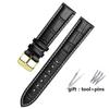 For Brand Genuine Leather Black Watchband Straps Size 12mm 14mm 15mm 16mm 18mm 19mm 20mm 21mm 22mm 24mm Watch Wristband Bracelet