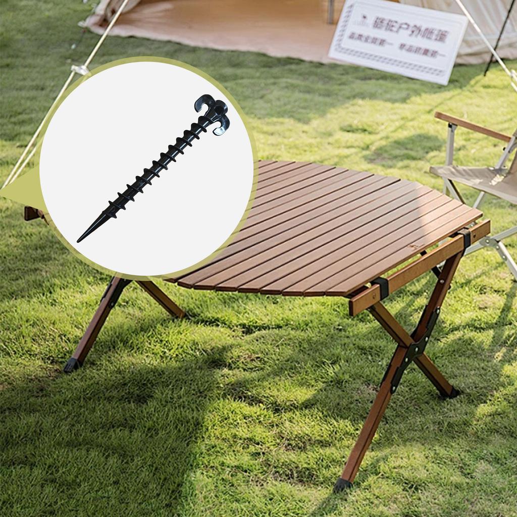Heavy Duty Camping Tent Stakes Easy to Use Screw Shape Tent Stakes Essential Gear Suitable for Groundsheets Tarps