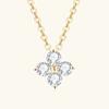 Trendy Clover Moissanite Pendants Necklaces for Women  Sterling Silver Elegant Luxury Diamond Necklace Jewelry Gifts