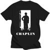 Abbigliamento Uomo Chaplin Magliette Divertenti da Uomo Abbigliamento Fitness Maglietta Magliette con Logo Cool Maglietta Personalizzata Top per Uomo Nero