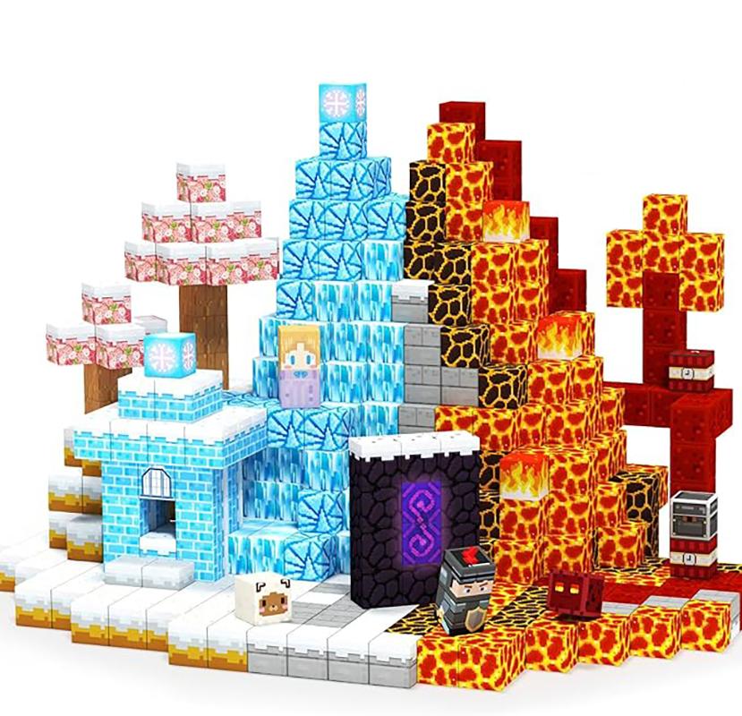 1pc Random 100-PCS 2025 Magnetic Blocks. Vivid colors, free building for STEM-building-play skills. A quality holiday gift.