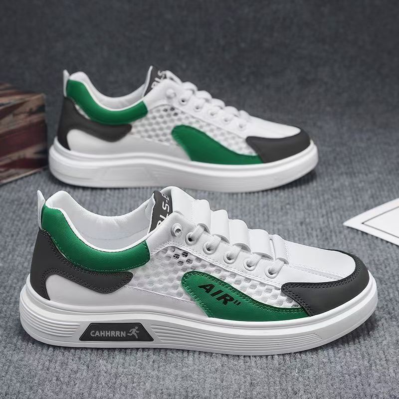 Hollow leather shoes men's summer breathable soft leather lowtop business leisure onepedal hole dad men's shoes