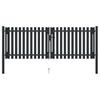 Vidaxl Garden Fence Double Door Fence Fur Steel 300X75 Cm Anthracite