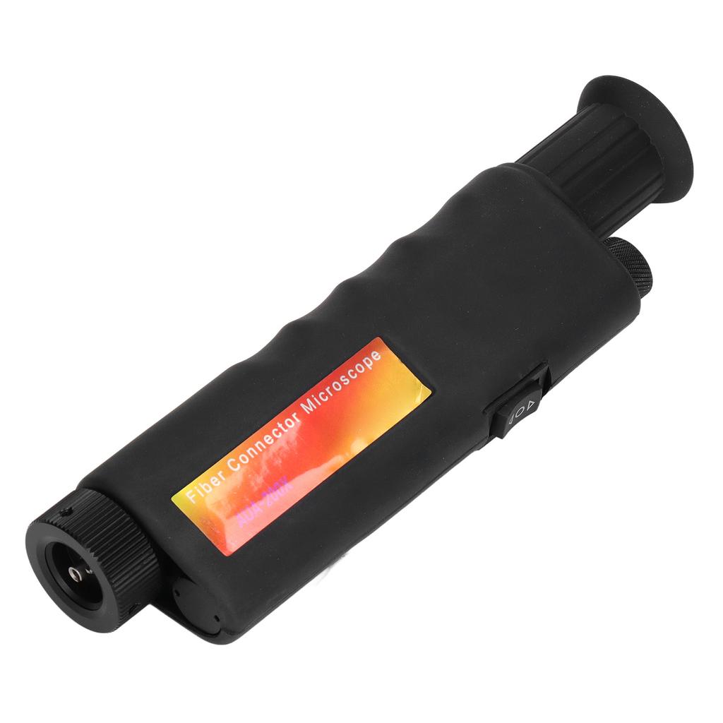 Fiber Optic Inspection Microscope 200X Waterproof Dust Proof Handheld Optical Fiber End Magnifier for SC FC ST LC