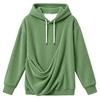 Unisex Casual Color Long Sleeve Hooded Knit Jacket with Pet Pocket