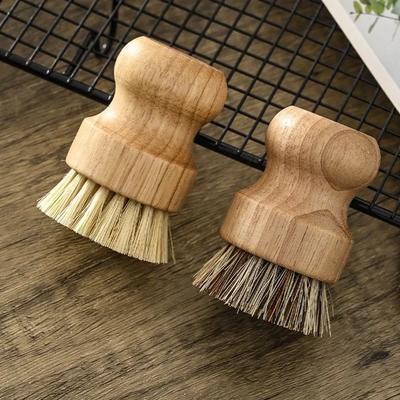 1 pz Spazzola per Pulizia Cucina Spazzola per Piatti in Legno con Sisal Naturale e Cocco Durevole Portatile Eco-Friendly Zero Waste