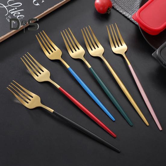 Stainless Steel Flatware Kit Korean Style Dust Proof Chopsticks Fork Spoon Dinner Set