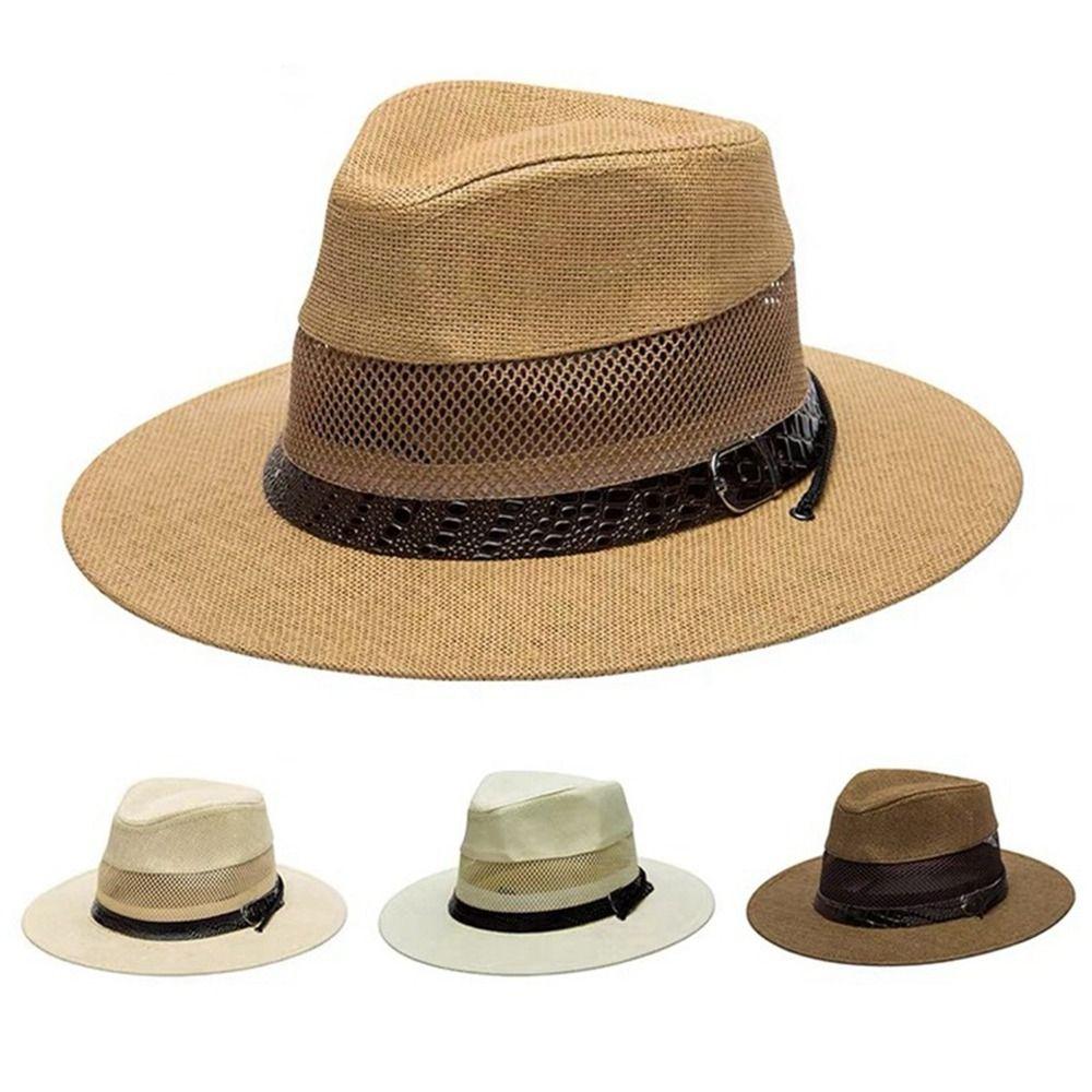 Mesh Sun Hat Breathable Straw Hat New Cowgirl Cap Outdoor