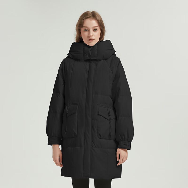 Yalu Women's Casual Winter Down Jacket with Stand Collar & Hood