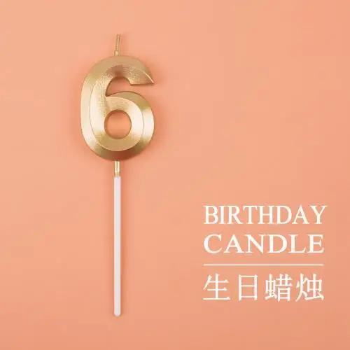 New 0 1 2 3 4 5 6 7 8 9 Cake Topper Kids Girls Boys Baby Party Supplies Colorful Decoration Wedding Birthday Number Cake Candles