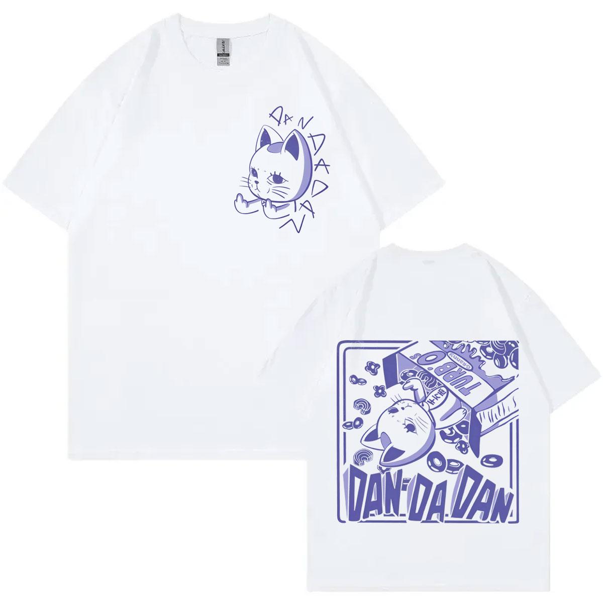 

Japan Anime Dandadan Turbo Granny Cat Graphic T Shirt Fashion Cartoon Oversized T-shirt Men Women Vintage Casual Cotton T-shirts S