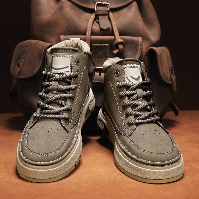 Fashion Shoes for Men Fashion High-top Casual Men Shoe High Quality Non-slip Platform Boots Men Wear Resistant Sneaker Zapatillas Hombre
