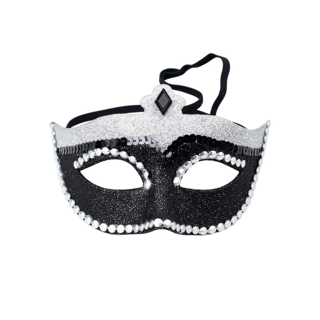 Princess Half Face with Rhinestones for Halloween Christmas Party Costume