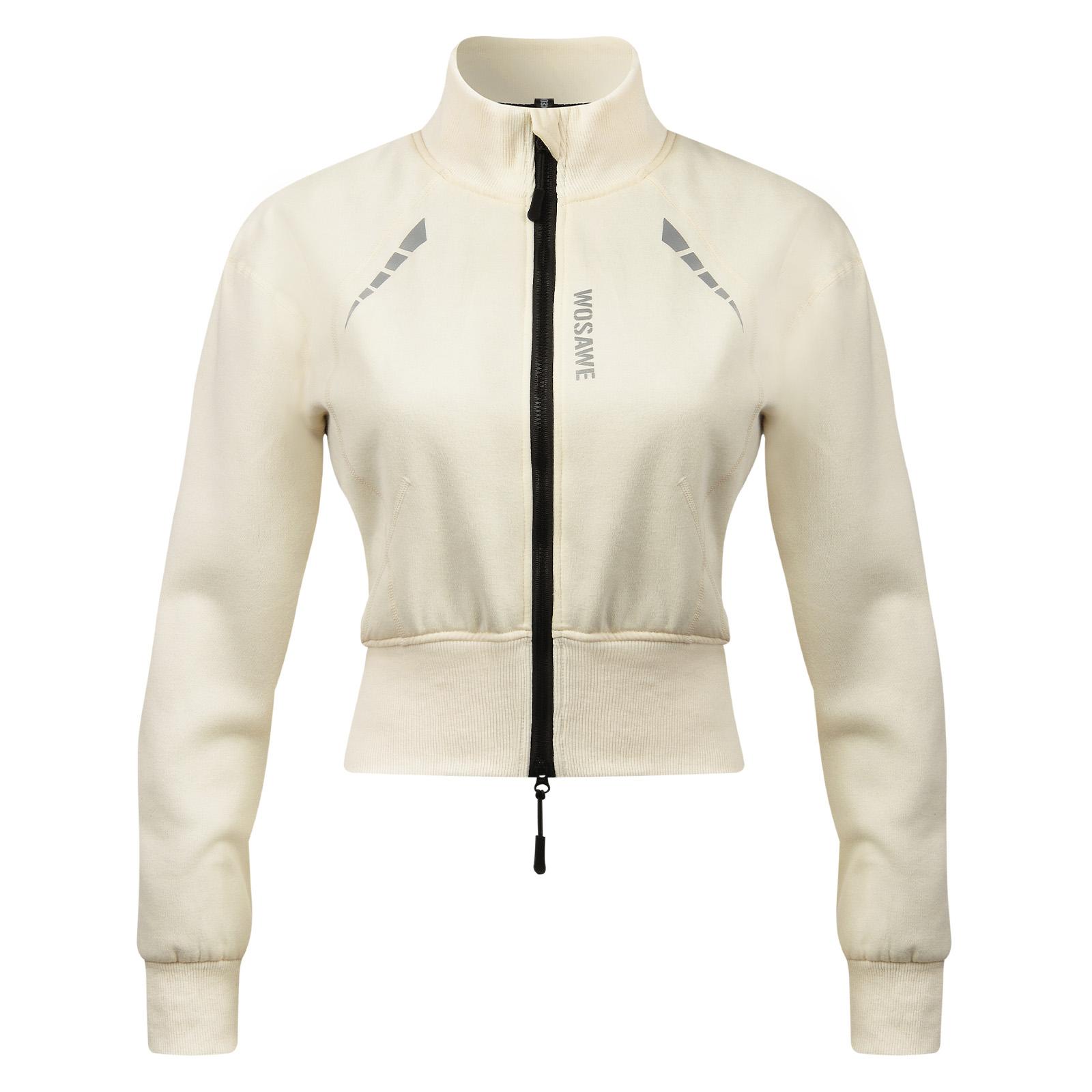 

WOSAWE Women Winter Motorcycle Armored Jacket Soft Shell Motocross Short Jacket With Shoulder Elbow Shoulder Pads S бежевий