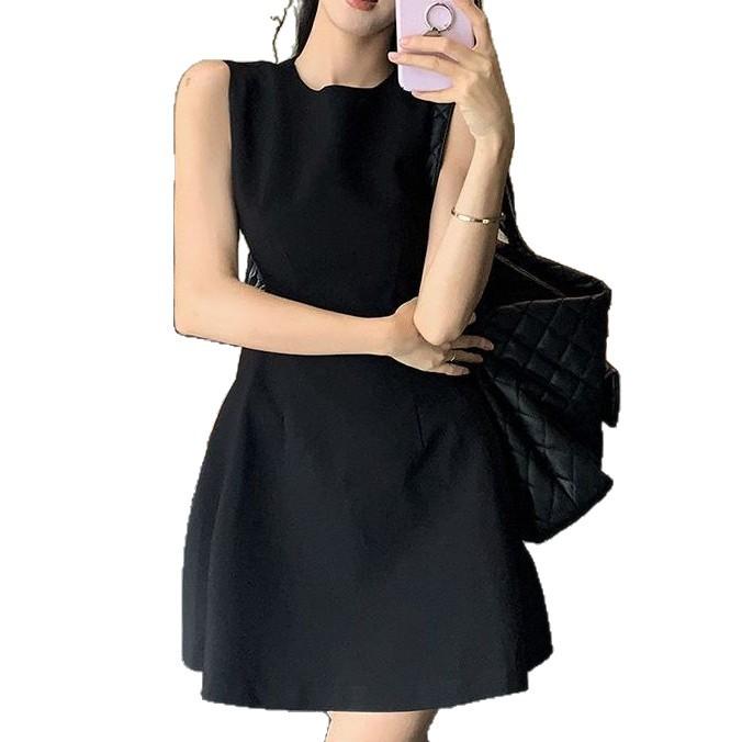 Professional wear versatile casual short-sleeved dress women's summer new British style commuter temperament dress