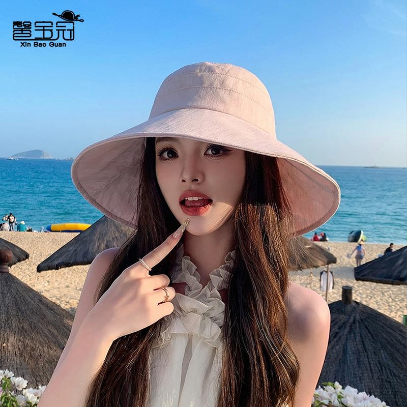 Women S Summer Large Brim Sun Hat Korean Style Fashion Fisherman Hat