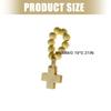 Natural Pine Wood Bead Finger Chain Rosary with Faith Symbol Handcrafted for Baptism and Individual Adornment