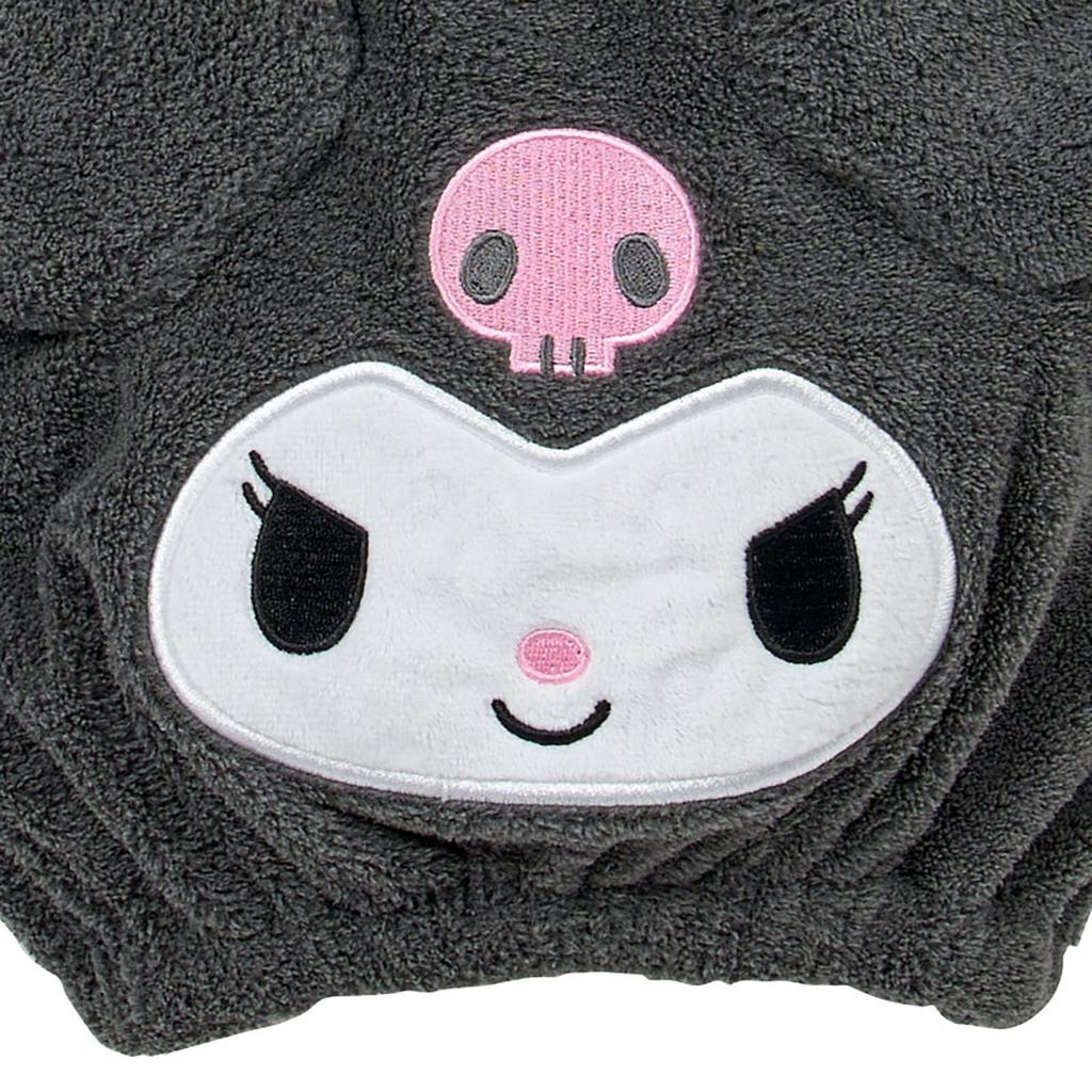 Sanrio Cap Towel Kuromi Nylon and Polyester Adult Free Size 067610 Face-Shaped - Body 85% Polyester, 15% Ribbon, Face, Filling 100%
