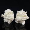 Ivory Nut Carving: Lion Tea Pet for Wealth & Fortune - Unique Home & Office Desktop Ornament