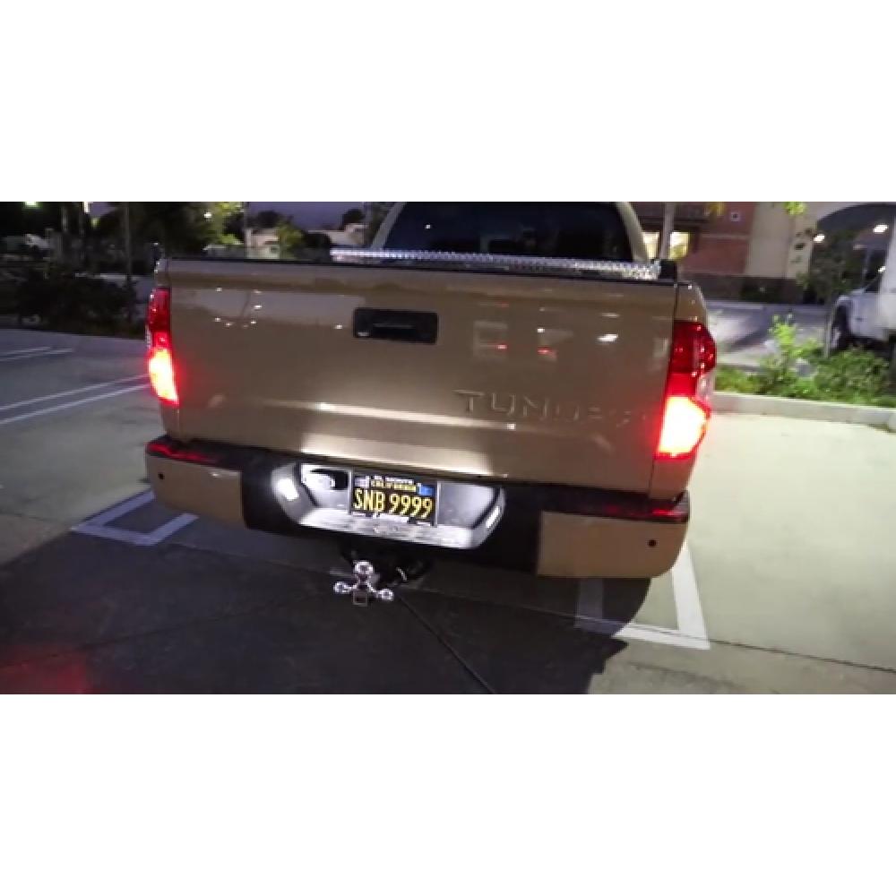 OE-Fit 3W Full White LED License Plate Light Kit For 14-23 Toyota Tundra, Tacoma