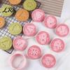 Reusable Food Safe Cutters 9 Pcs Christmas Cookie Cutter with Stamps Set, 3D Pressable Biscuit Plunger Mold, Easy Release Molds Gingerbread