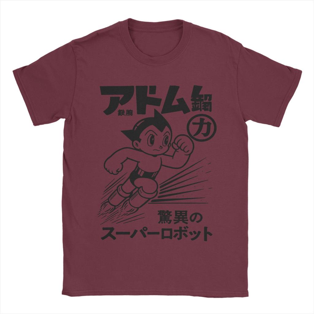 Japanese Astro Boy Flight T Shirt Men 100% Cotton Novelty T-Shirt Crew Neck Tee Shirt Short Sleeve Clothing Classic