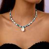 Neuer Strandstil Muschel Halskette Perlen Choker Halsketten für Frauen Handgefertigt Seestern Anhänger Mode Ozean