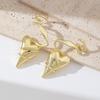 Latest Chic Heart Huggie Hoop Earrings Charm Trendy Fashion Jewelry For Women Chunky Heart Warps Earrings