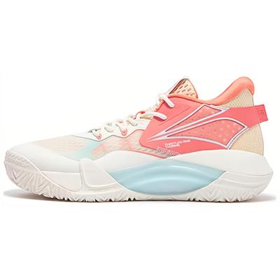 361 Thorn Cushioning Slip Resistant Abrasion Resistant Low Top Basketball Shoes Men's White Pink 672421114 /