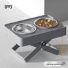 Stainless Steel Elevated Slow Feeder Dog Bowl for Large Breeds