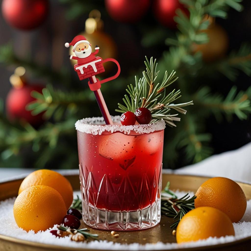 1Pcs 10mm Christmas Straw Covers Cap for Stanley Cup Tumblers Accessories Reusable Straw Cap Stopper for Straws Tip Lids