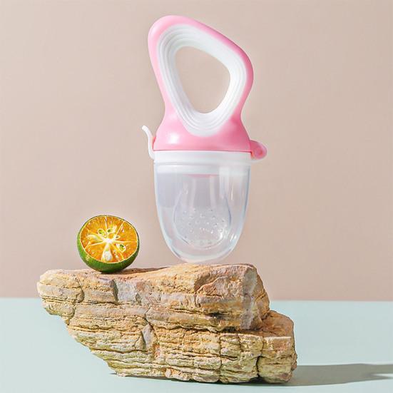 Infant Complementary Food Feeder Silicone Baby Fruit Pacifier, Self Feeding And Teething Easy Grip Teether Relief Toy, To Hold Seamless Odorless