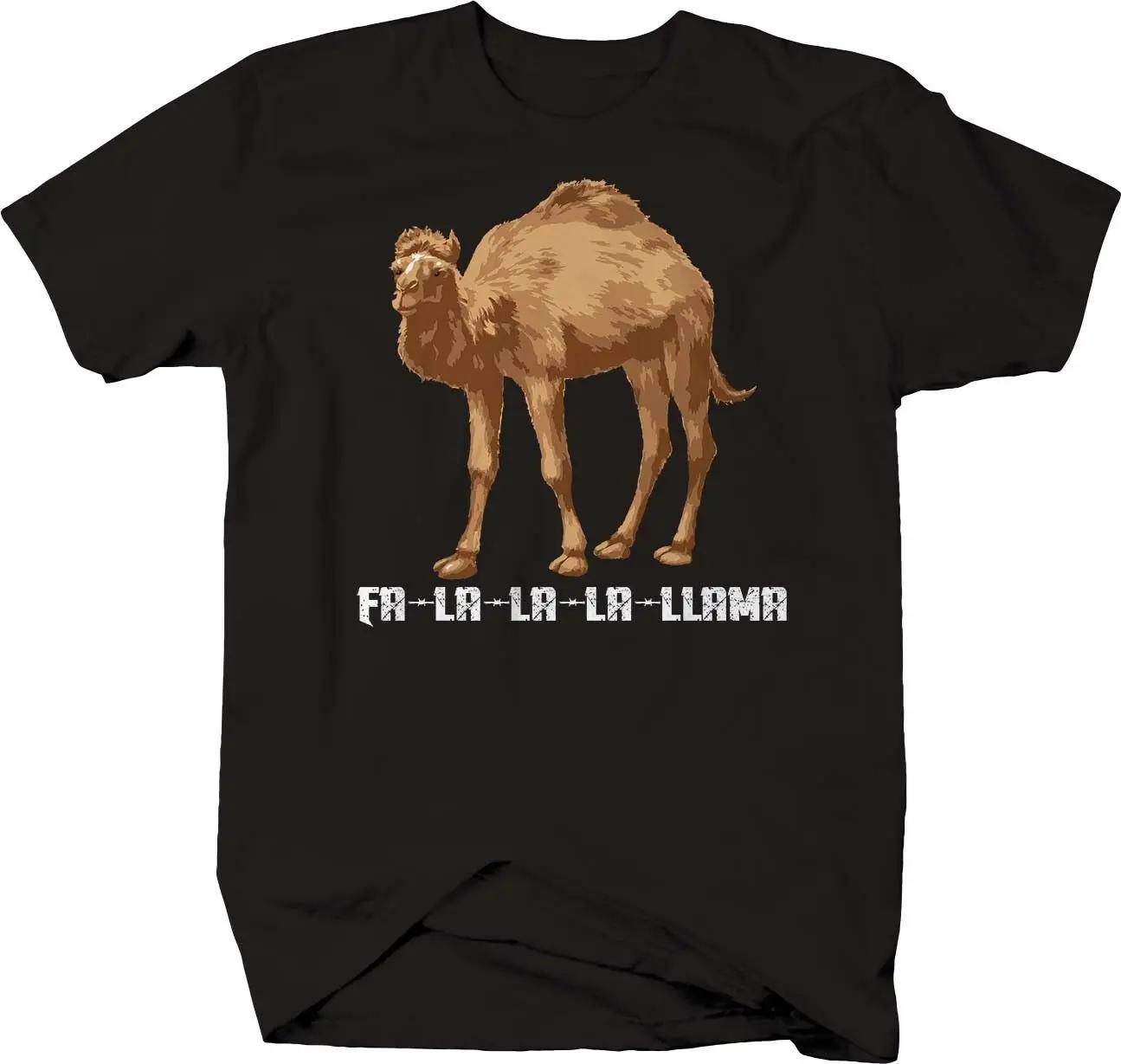 

Christmas Funny Fa-La-La Llama T-Shirt 100% Cotton O-Neck Summer Short Sleeve Casual Mens T-shirt Size S-3XL - Men s Summer C... S разноцветный