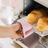 Thickened Silicone Heat Resistant Gloves Non Slip Oven Mitts Microwave Safe Kitchen Gloves For Baking Cooking
