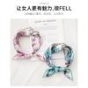 Elegant Silk Scarf Women 53x53cm Pure Mulberry Square Neck Floral Print Lightweight Accessory