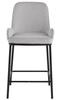 ESMO Upholstered Swivel Chair, Grey Velvet