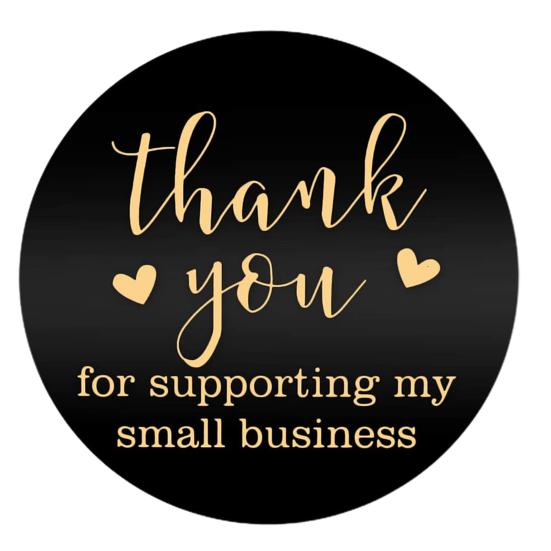 1 Roll Thank You Sticker DIY Letter Printing Residue-free Waterproof Thanks Gift Holiday Tag Sticker for Festival