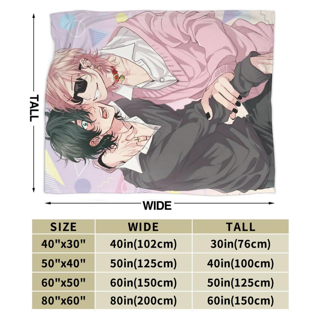 Yarichin B Club Yuri  Blanket  Warm Print Plush Throw Blanket For Couch Chair Picnic Flannel Bedspread Bed Cover