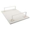 Metal and Wood Microwave Oven Rack for Stove or Induction Cooker 40x30x8.5cm