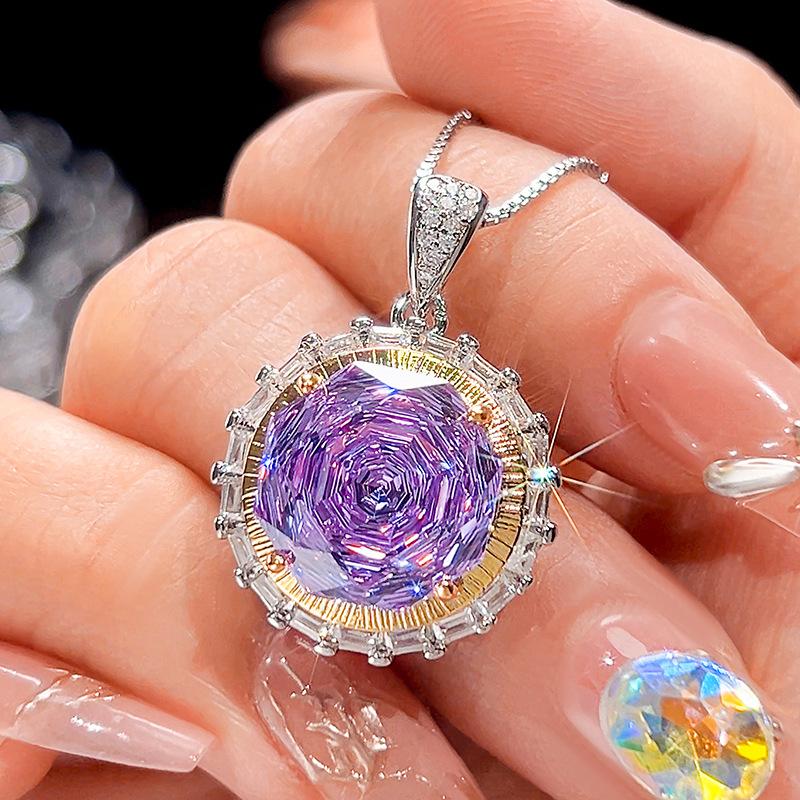 Biżuteria Miedziane Dno Pozłacane Symulacja Millennium Syn Roland Okrągły Zestaw Kamień Główny 14-10Mm