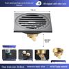 Gunmetal Gray 304 Stainless Steel Odor-Resistant Floor Drain with Copper Core for Shower & Washing Machine.