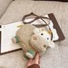 Lovely Cartoon Cow Shape Plush Messenger Bag Kid Designer Bag Cattle Crossbody Bags Small Handbags Coin Bag Purse Women'S Bag
