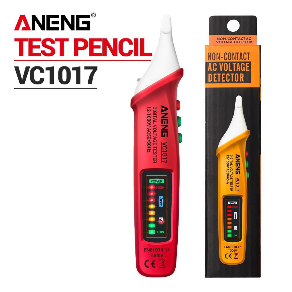 Portable ANENG VC1017 Digital AC Voltage Meter Multimeter Pen NCV Non-contact Automatic Voltmeter 12-1000V Smart Sensor Tester Buzzer Detector Tools