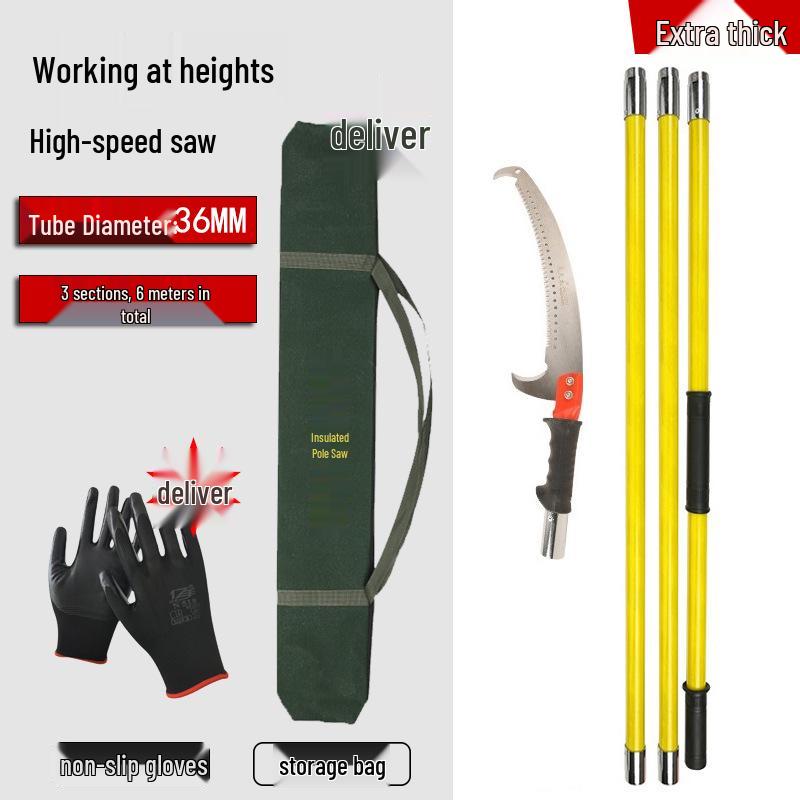 Telescopic Insulated Pruner: Multifunctional High Branch Hand Saw for Safe Tree Trimming