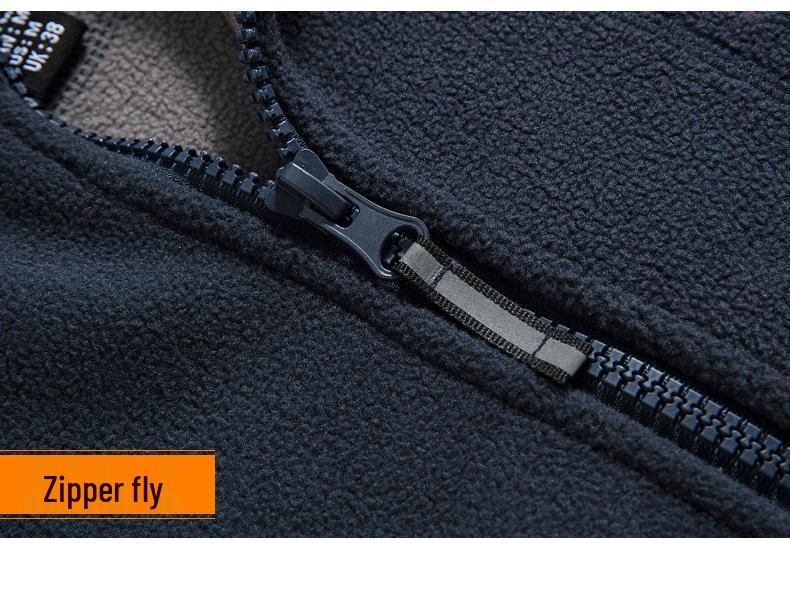 Herren Doppelseitige Norwegische Sherpa Fleecejacke: Business Casual, Outdoor, Warm, Mit Samt gefüttert und dick für Herbst/Winter.