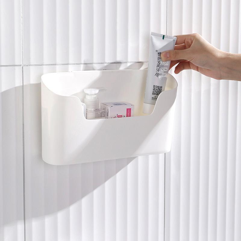 Ohne Bohren Wandmontierte Aufbewahrungsbox für Küchen- & Badezimmer-Kleinkram