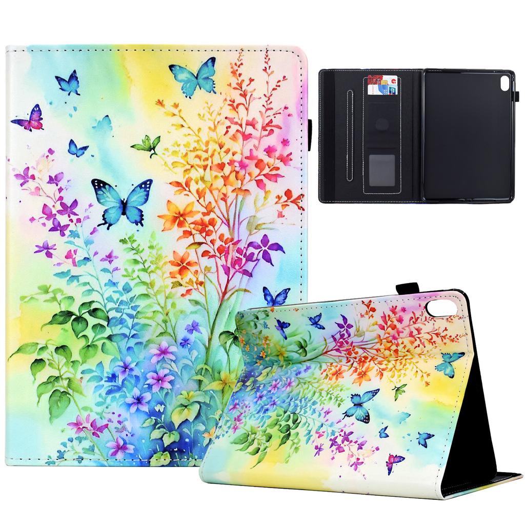 For iPad (2025)/10.9 (2022) Case Pattern Printing Tablet Cover Shockproof Leather Card Holder Stand Case