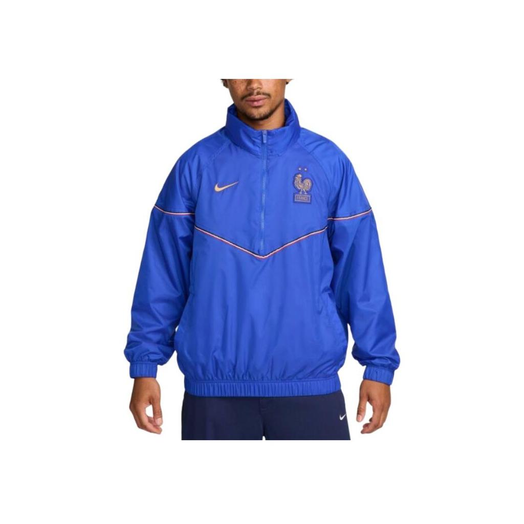 Nike Club Stand Collar Warm Versatile Fashion Jacket Men Jacket Bright-Blue FJ7508-452