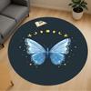 1pc Butterfly Moon Round Chair Mat Office Area Rug - Non-Slip, Floor Mat for Office, Bedroom, and Indoor Decor P127005